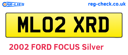 ML02XRD are the vehicle registration plates.