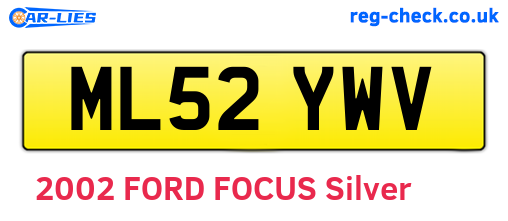 ML52YWV are the vehicle registration plates.