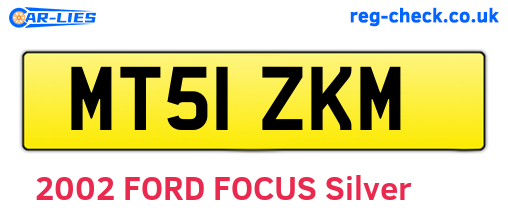 MT51ZKM are the vehicle registration plates.