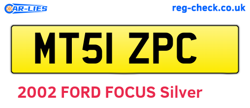 MT51ZPC are the vehicle registration plates.