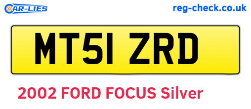 MT51ZRD are the vehicle registration plates.