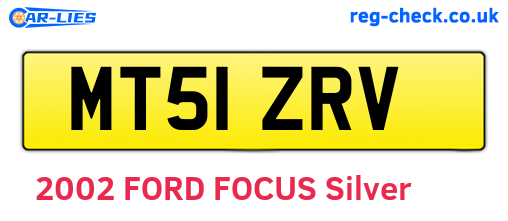 MT51ZRV are the vehicle registration plates.