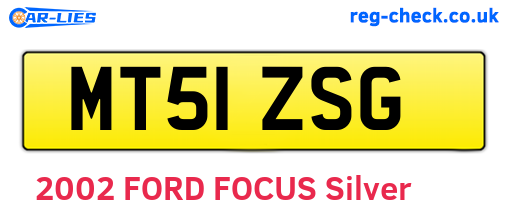 MT51ZSG are the vehicle registration plates.
