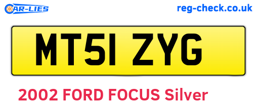 MT51ZYG are the vehicle registration plates.