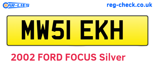 MW51EKH are the vehicle registration plates.