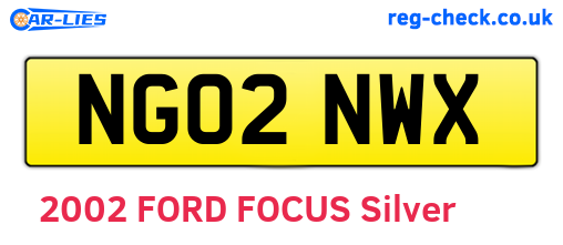 NG02NWX are the vehicle registration plates.