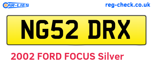 NG52DRX are the vehicle registration plates.