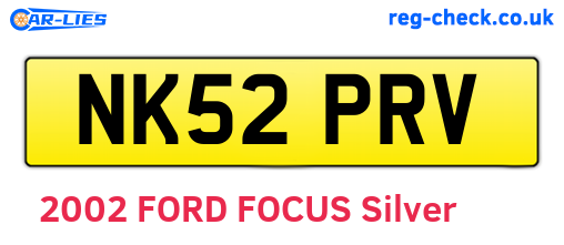 NK52PRV are the vehicle registration plates.