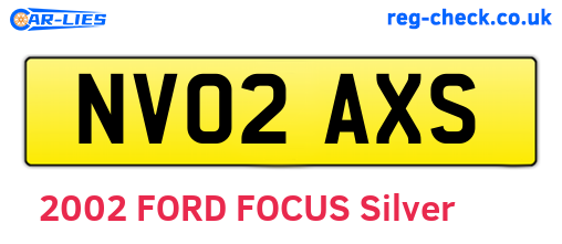 NV02AXS are the vehicle registration plates.
