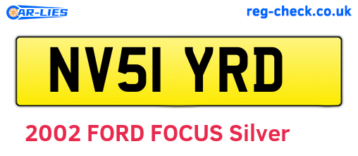 NV51YRD are the vehicle registration plates.