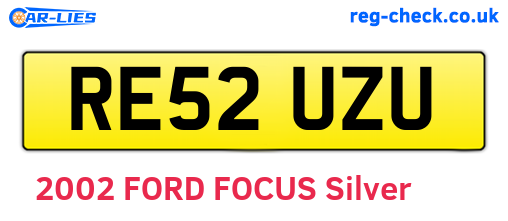 RE52UZU are the vehicle registration plates.