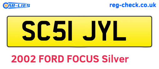 SC51JYL are the vehicle registration plates.