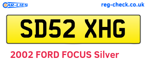 SD52XHG are the vehicle registration plates.