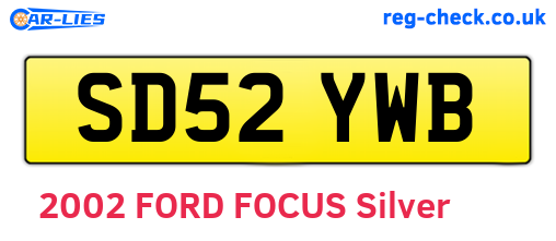 SD52YWB are the vehicle registration plates.