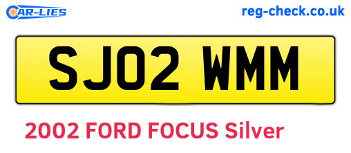 SJ02WMM are the vehicle registration plates.