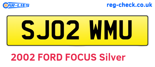 SJ02WMU are the vehicle registration plates.