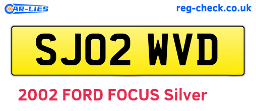 SJ02WVD are the vehicle registration plates.