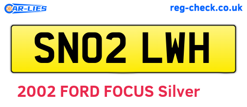 SN02LWH are the vehicle registration plates.