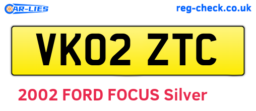 VK02ZTC are the vehicle registration plates.