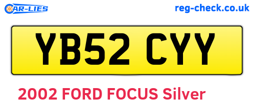 YB52CYY are the vehicle registration plates.