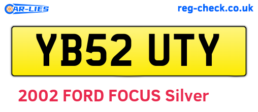 YB52UTY are the vehicle registration plates.