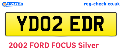 YD02EDR are the vehicle registration plates.