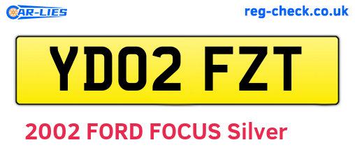 YD02FZT are the vehicle registration plates.