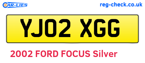 YJ02XGG are the vehicle registration plates.