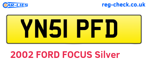 YN51PFD are the vehicle registration plates.