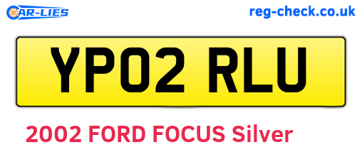 YP02RLU are the vehicle registration plates.