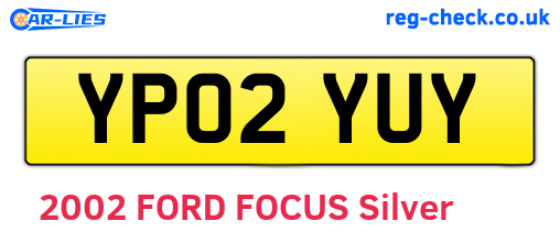 YP02YUY are the vehicle registration plates.