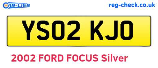 YS02KJO are the vehicle registration plates.