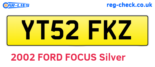 YT52FKZ are the vehicle registration plates.
