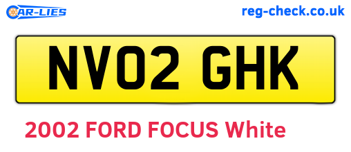 NV02GHK are the vehicle registration plates.