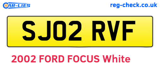 SJ02RVF are the vehicle registration plates.