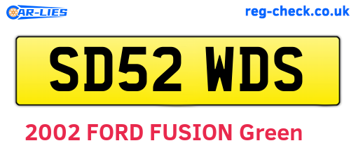 SD52WDS are the vehicle registration plates.