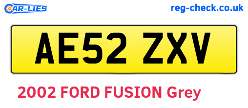 AE52ZXV are the vehicle registration plates.