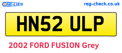 HN52ULP are the vehicle registration plates.