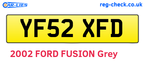 YF52XFD are the vehicle registration plates.