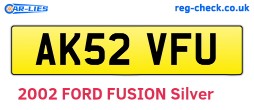 AK52VFU are the vehicle registration plates.