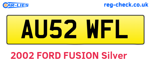 AU52WFL are the vehicle registration plates.