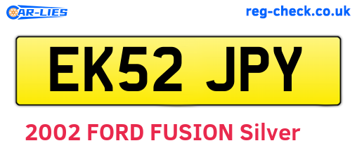 EK52JPY are the vehicle registration plates.