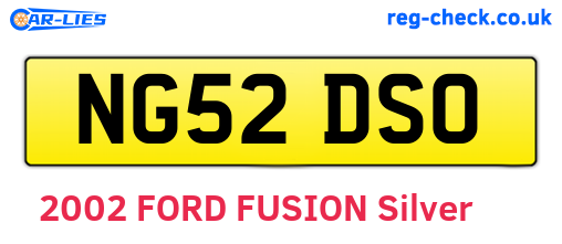 NG52DSO are the vehicle registration plates.