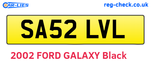 SA52LVL are the vehicle registration plates.