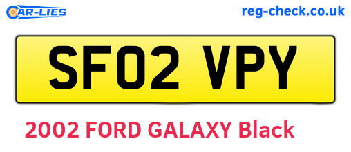 SF02VPY are the vehicle registration plates.
