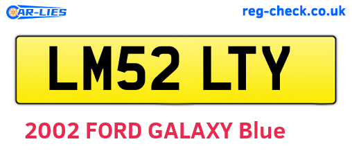 LM52LTY are the vehicle registration plates.