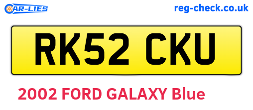 RK52CKU are the vehicle registration plates.