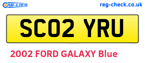 SC02YRU are the vehicle registration plates.