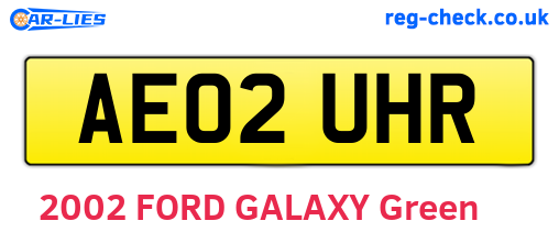 AE02UHR are the vehicle registration plates.