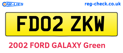 FD02ZKW are the vehicle registration plates.